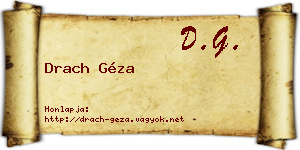 Drach Géza névjegykártya