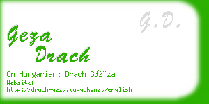 geza drach business card